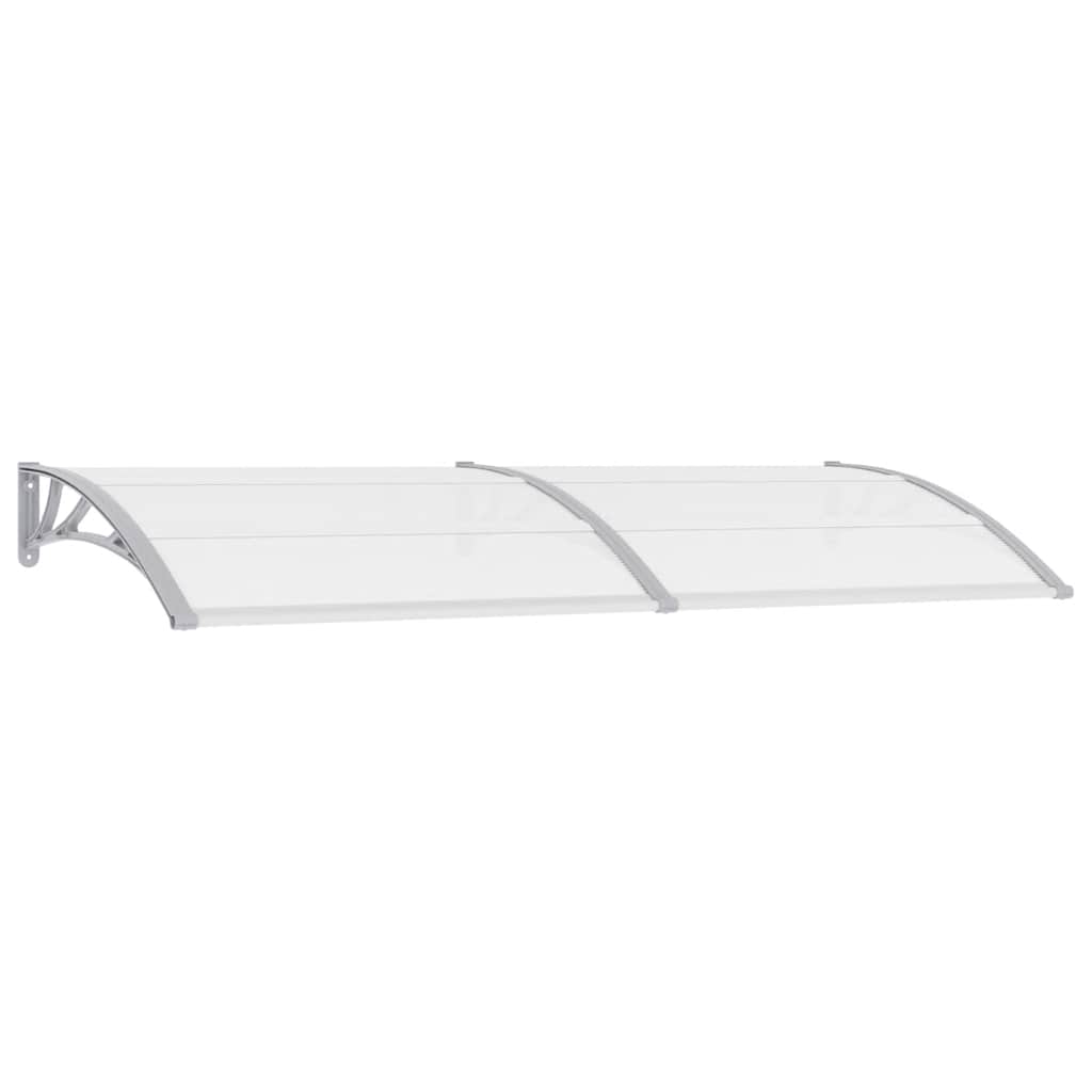 vidaXL Copertină de ușă, gri și transparent, 240 x 75 cm, PC vidaXL Copertină de ușă, gri și transparent, 240 x 75 cm, PC