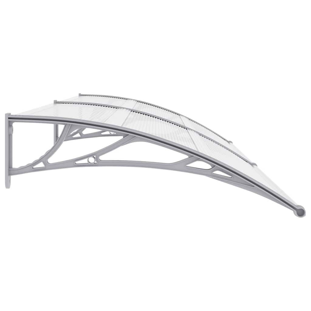vidaXL Copertină de ușă, gri și transparent, 240 x 75 cm, PC vidaXL Copertină de ușă, gri și transparent, 240 x 75 cm, PC