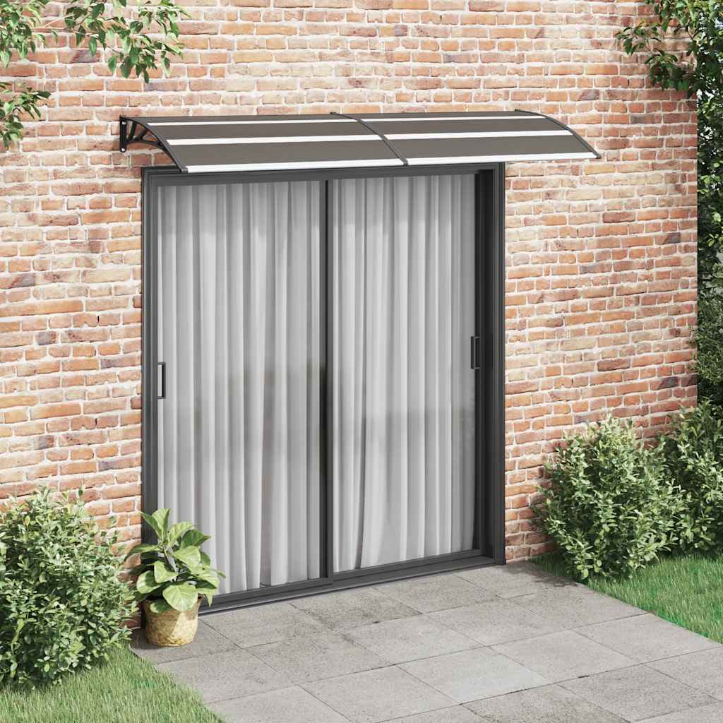 vidaXL Copertină de ușă, negru, 240 x 75 cm, PC vidaXL Copertină de ușă, negru, 240 x 75 cm, PC