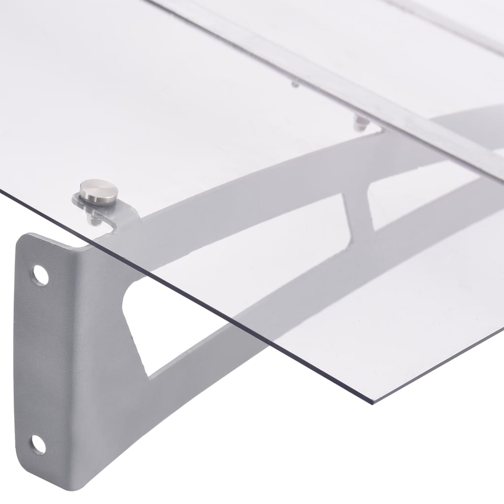 vidaXL Baldachin ușă argintiu și transparent 150x90 cm PET vidaXL Baldachin ușă argintiu și transparent 150x90 cm PET
