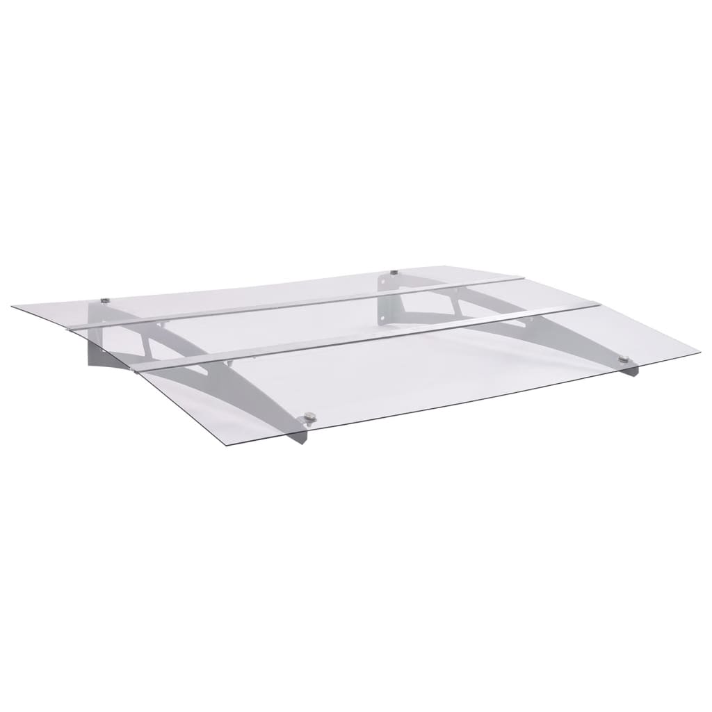 vidaXL Baldachin ușă argintiu și transparent 150x90 cm PET vidaXL Baldachin ușă argintiu și transparent 150x90 cm PET