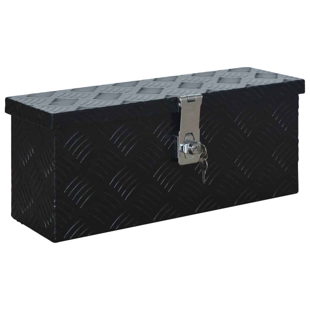 vidaXL Ladă din aluminiu, negru, 485 x 140 x 200 mm vidaXL Ladă din aluminiu, negru, 485 x 140 x 200 mm