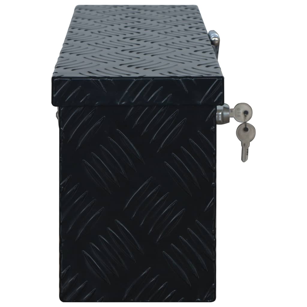 vidaXL Ladă din aluminiu, negru, 485 x 140 x 200 mm vidaXL Ladă din aluminiu, negru, 485 x 140 x 200 mm
