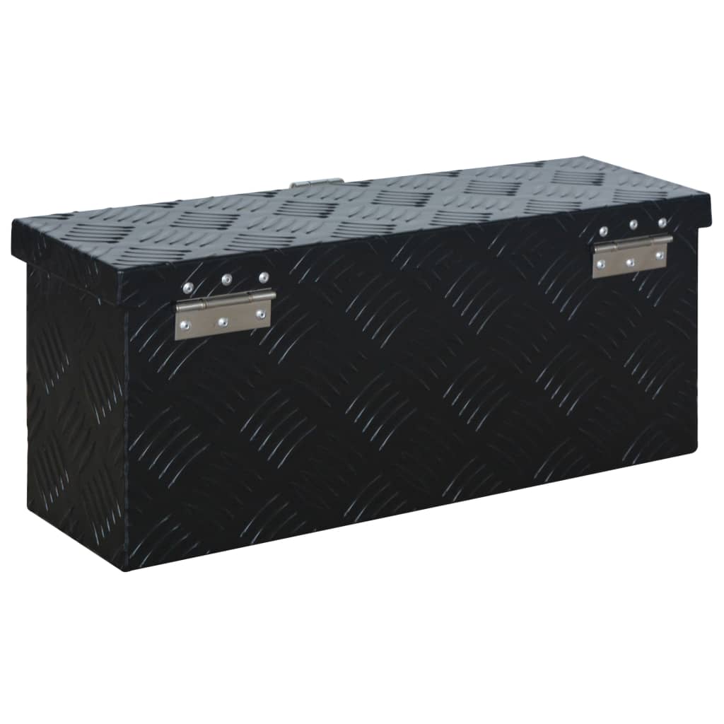 vidaXL Ladă din aluminiu, negru, 485 x 140 x 200 mm vidaXL Ladă din aluminiu, negru, 485 x 140 x 200 mm
