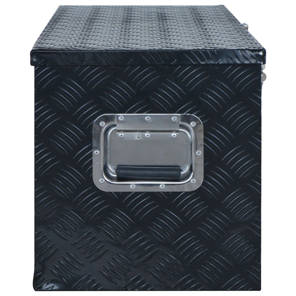 vidaXL Ladă din aluminiu, negru, 1085 x 370 x 400 mm vidaXL Ladă din aluminiu, negru, 1085 x 370 x 400 mm