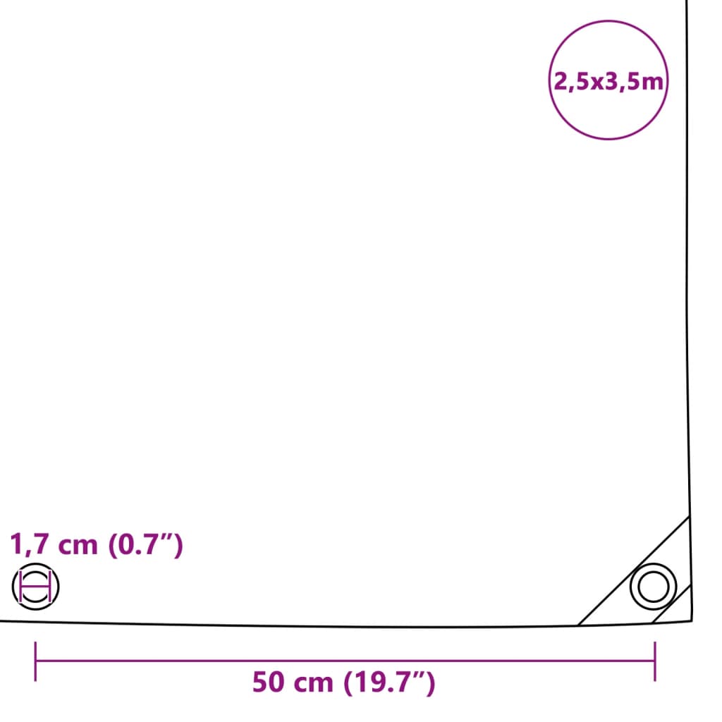 vidaXL Prelată, albastru, 2,5 x 3,5 m, 650 g/m² vidaXL Prelată, albastru, 2,5 x 3,5 m, 650 g/m²