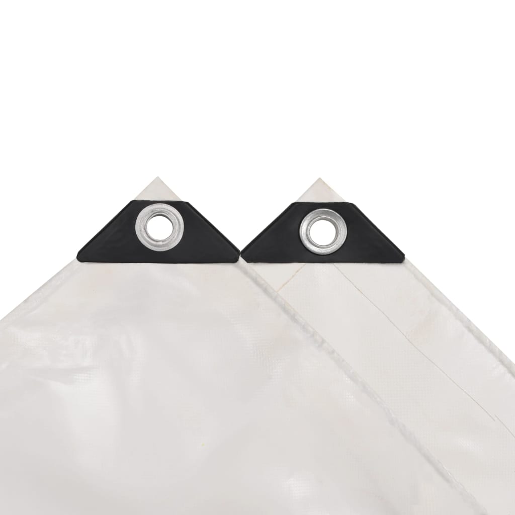 vidaXL Prelată, alb, 5 x 6 m, 650 g/m²