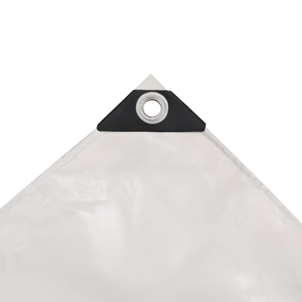 vidaXL Prelată, alb, 6 x 8 m, 650 g/m²