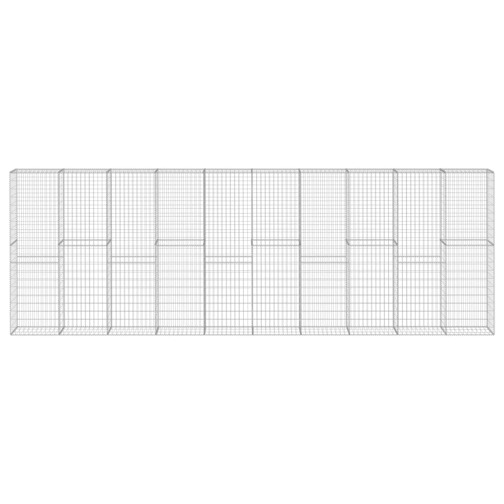 vidaXL Perete gabion cu capace, 600 x 30 x 200 cm, oțel galvanizat vidaXL Perete gabion cu capace, 600 x 30 x 200 cm, oțel galvanizat