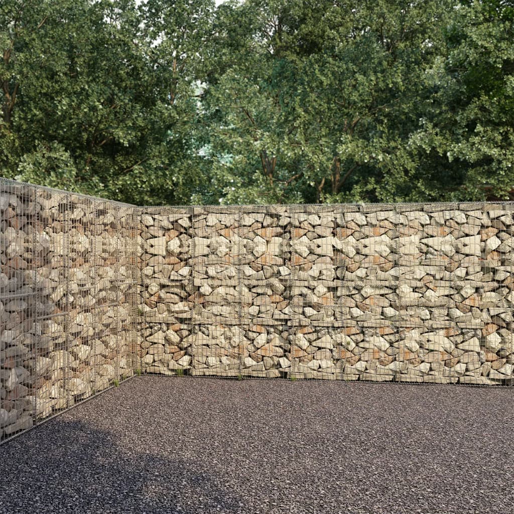 vidaXL Perete gabion cu capace, 600 x 30 x 200 cm, oțel galvanizat vidaXL Perete gabion cu capace, 600 x 30 x 200 cm, oțel galvanizat