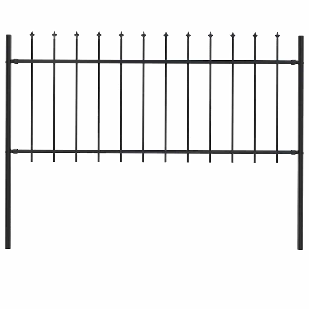 vidaXL Gard de grădină cu vârf tip suliță din oțel, 181x80 cm, negru