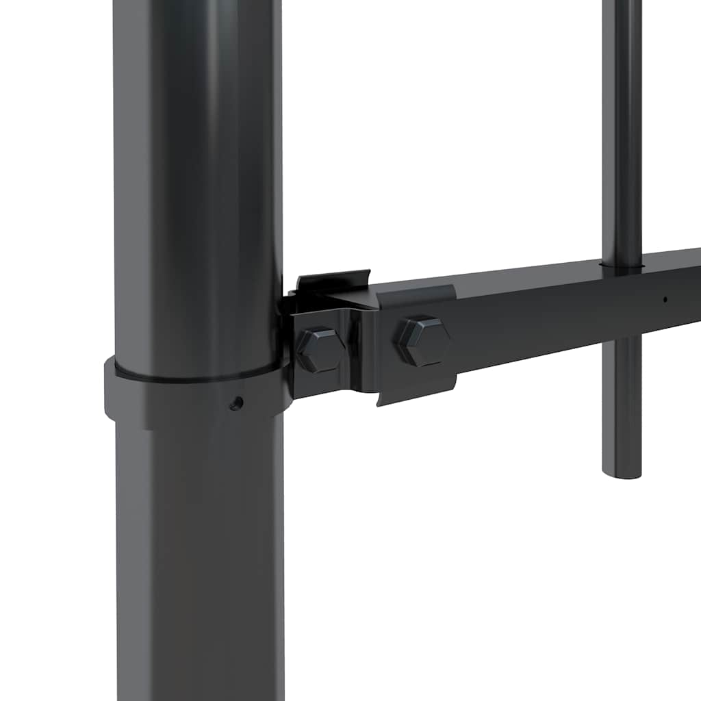 vidaXL Gard de grădină cu vârf tip suliță din oțel, 181x100 cm, negru vidaXL Gard de grădină cu vârf tip suliță din oțel, 181x100 cm, negru