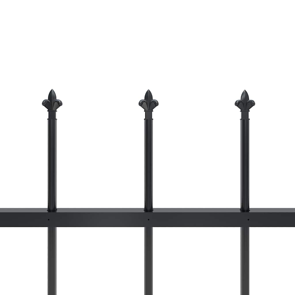 vidaXL Gard de grădină cu vârf tip suliță din oțel, 181x100 cm, negru vidaXL Gard de grădină cu vârf tip suliță din oțel, 181x100 cm, negru