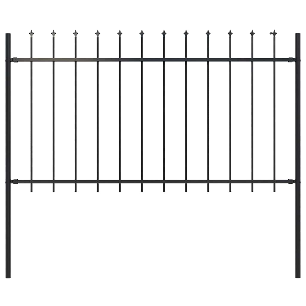 vidaXL Gard de grădină cu vârf tip suliță din oțel, 181x100 cm, negru vidaXL Gard de grădină cu vârf tip suliță din oțel, 181x100 cm, negru