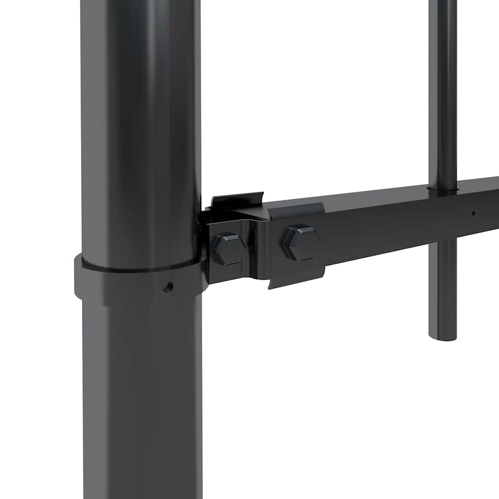 vidaXL Gard de grădină cu vârf tip suliță din oțel, 181x120 cm, negru vidaXL Gard de grădină cu vârf tip suliță din oțel, 181x120 cm, negru