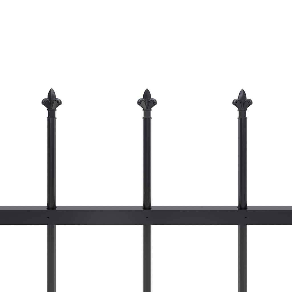 vidaXL Gard de grădină cu vârf tip suliță din oțel, 181x120 cm, negru vidaXL Gard de grădină cu vârf tip suliță din oțel, 181x120 cm, negru