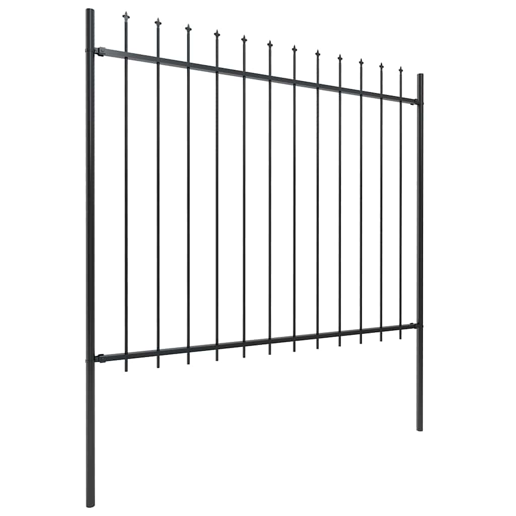 vidaXL Gard de grădină cu vârf tip suliță din oțel, 181x150 cm, negru
