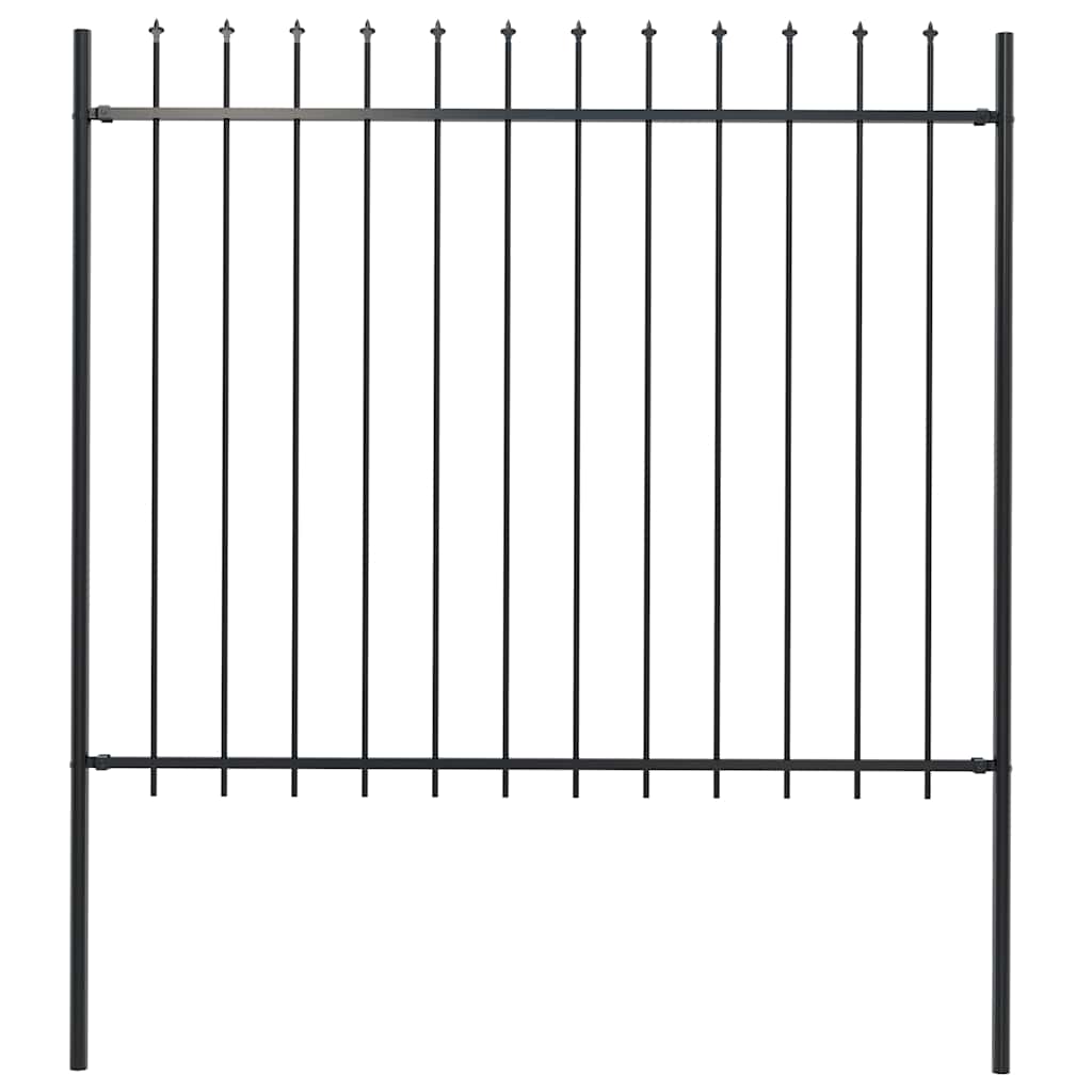 vidaXL Gard de grădină cu vârf tip suliță din oțel, 181x150 cm, negru