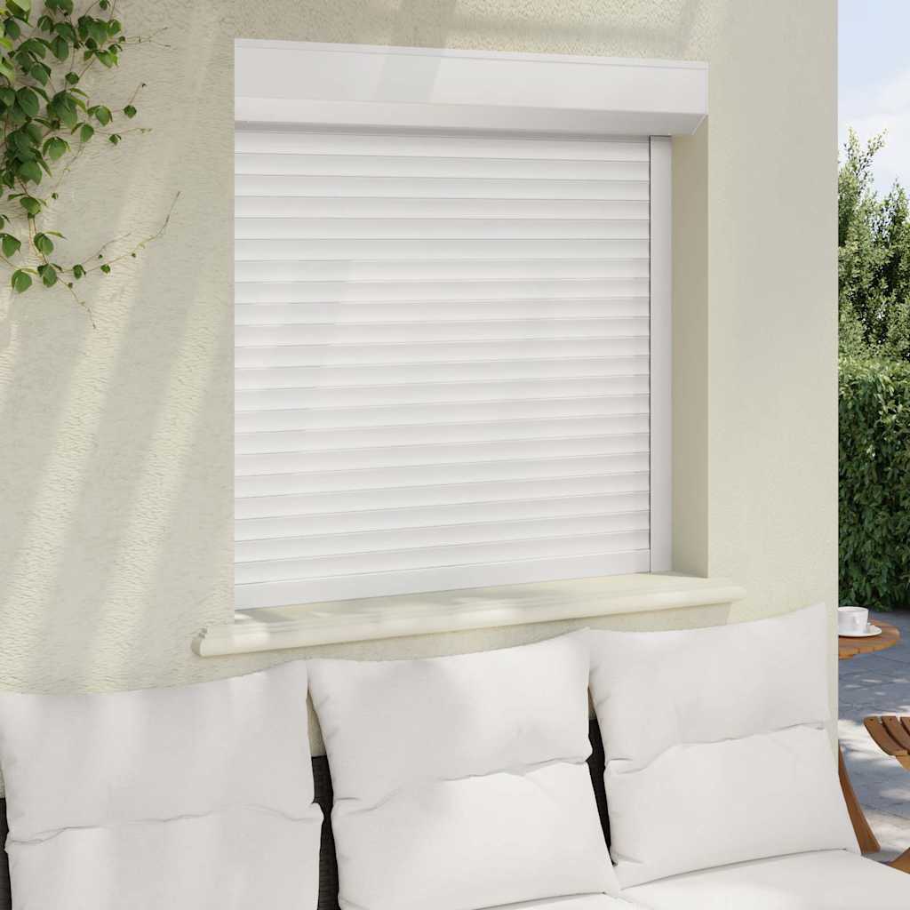 vidaXL Oblon rulant, alb, 100 x 100 cm, aluminiu vidaXL Oblon rulant, alb, 100 x 100 cm, aluminiu