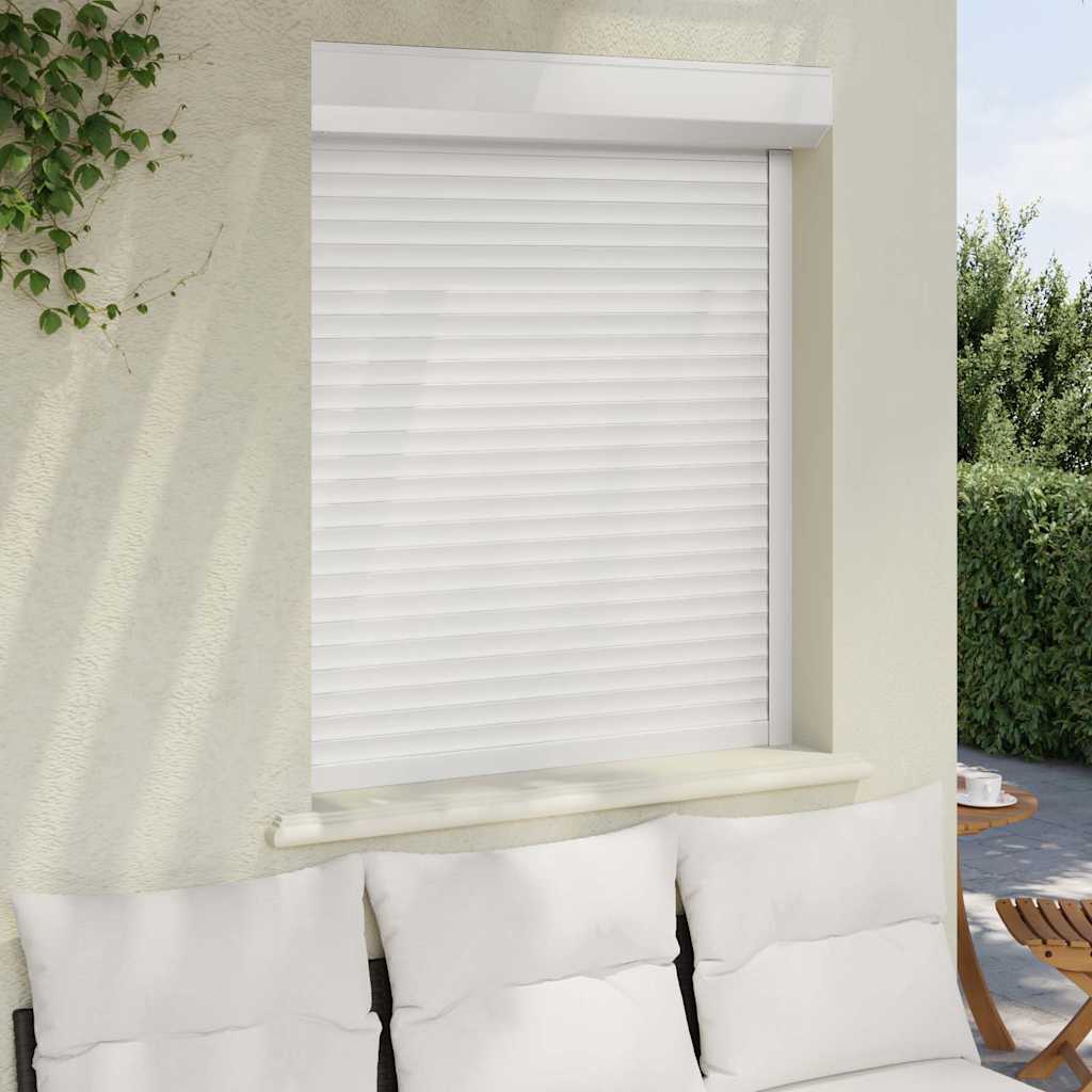 vidaXL Oblon rulant, alb, 100 x 120 cm, aluminiu vidaXL Oblon rulant, alb, 100 x 120 cm, aluminiu