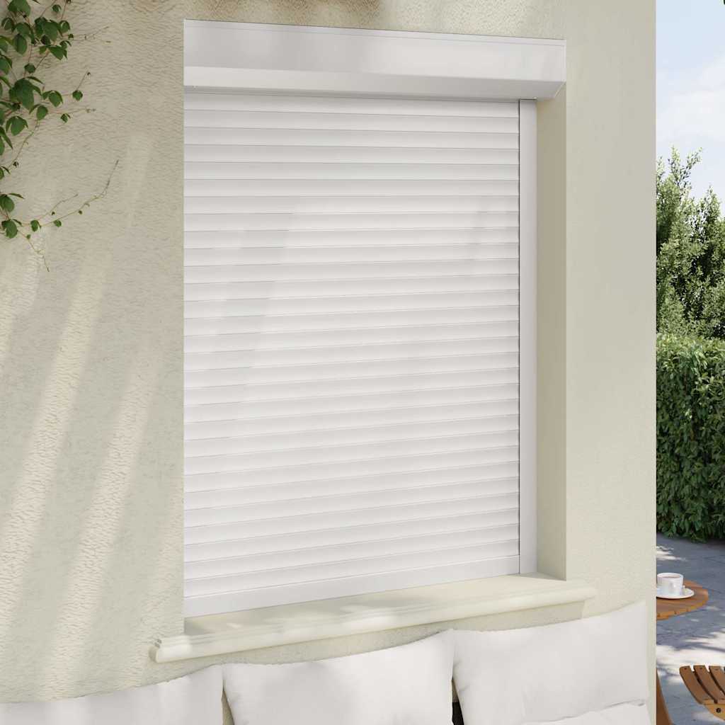 vidaXL Oblon rulant, alb, 100 x 130 cm, aluminiu vidaXL Oblon rulant, alb, 100 x 130 cm, aluminiu