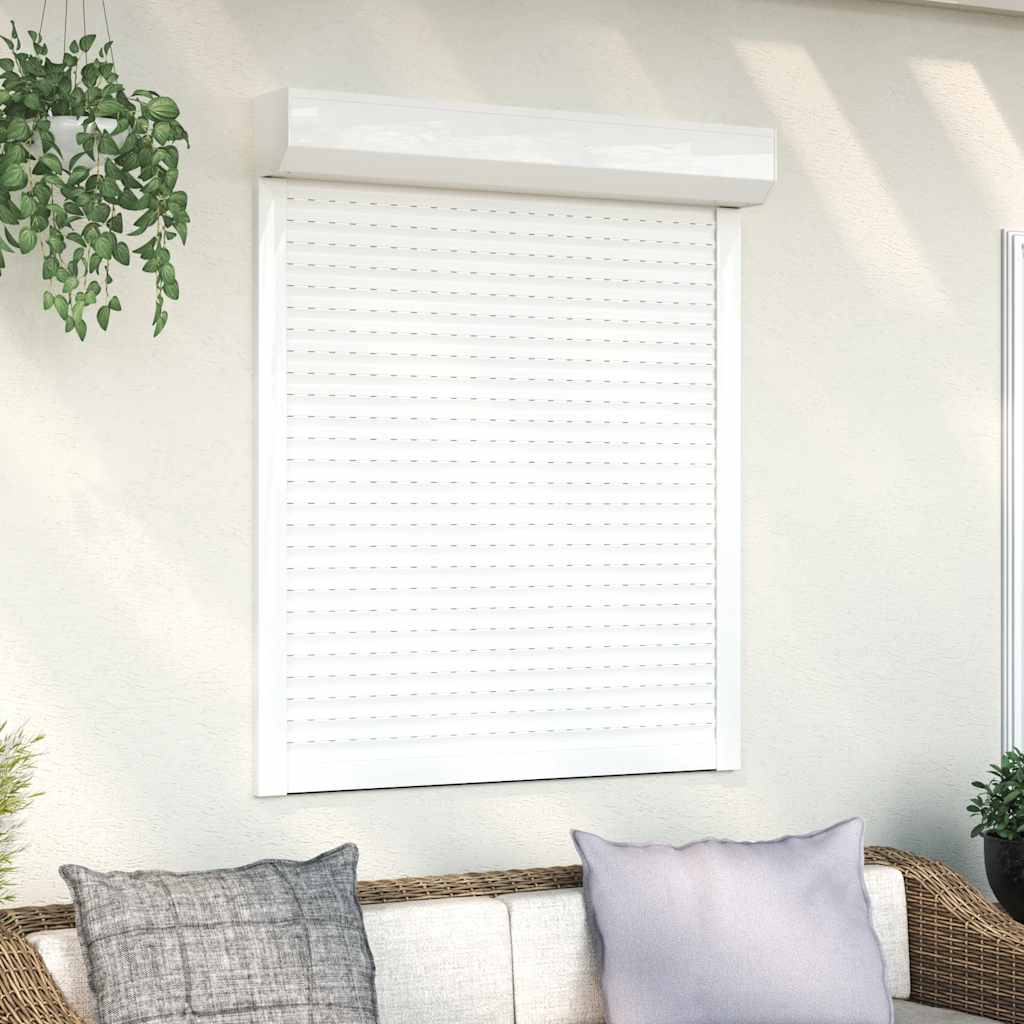 vidaXL Oblon rulant, alb, 100 x 130 cm, aluminiu vidaXL Oblon rulant, alb, 100 x 130 cm, aluminiu