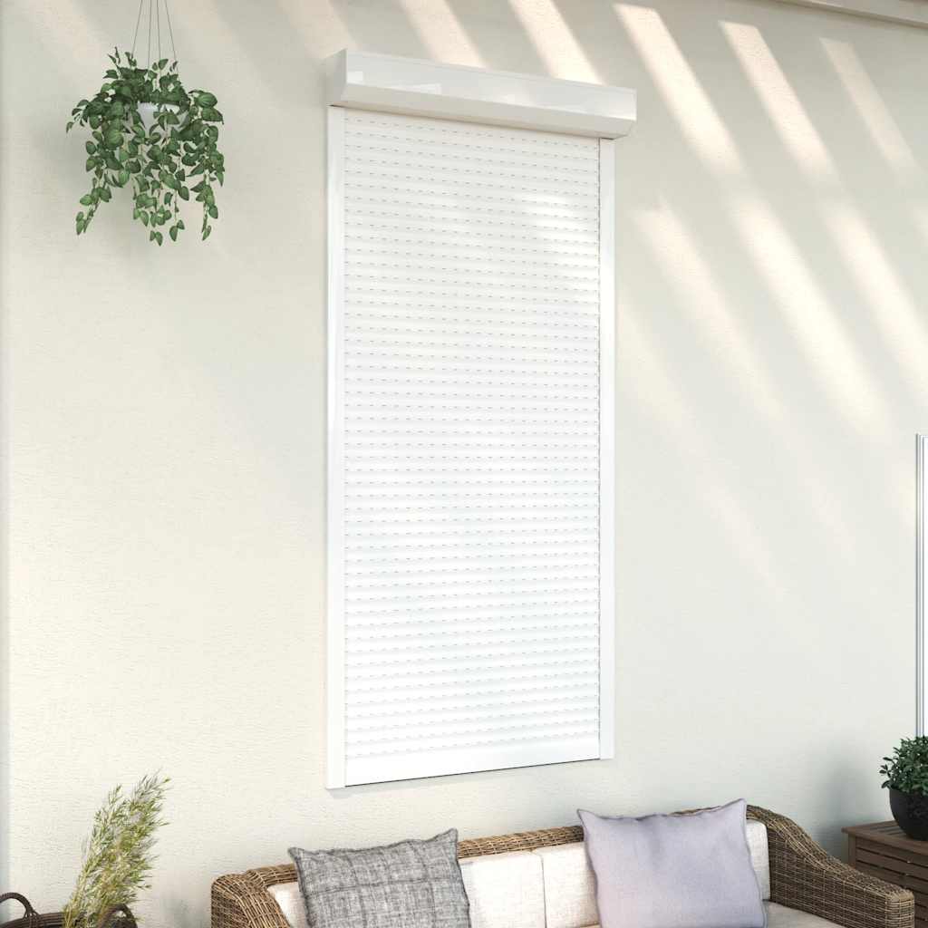 vidaXL Oblon rulant, alb, 100 x 210 cm, aluminiu vidaXL Oblon rulant, alb, 100 x 210 cm, aluminiu