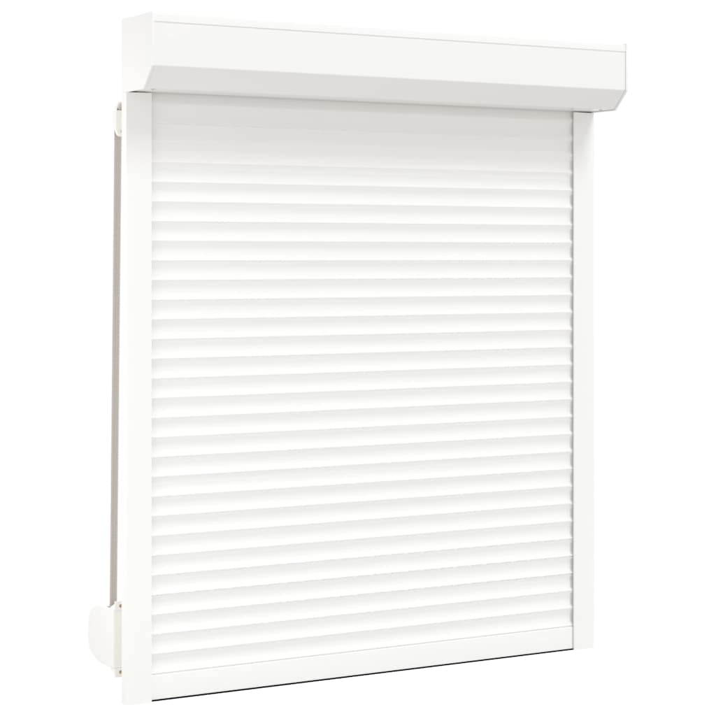 vidaXL Oblon rulant, alb, 110 x 130 cm, aluminiu vidaXL Oblon rulant, alb, 110 x 130 cm, aluminiu