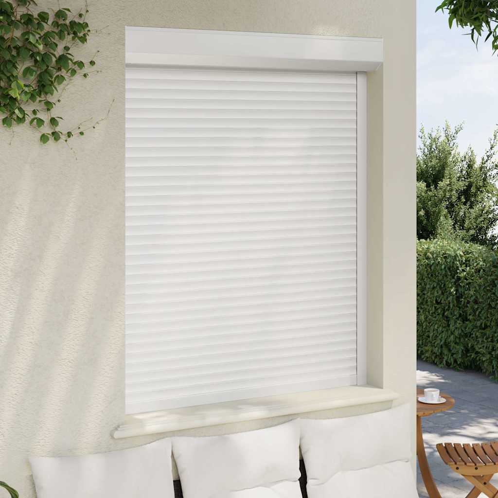 vidaXL Oblon rulant, alb, 120 x 150 cm, aluminiu vidaXL Oblon rulant, alb, 120 x 150 cm, aluminiu