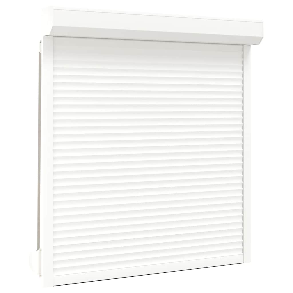vidaXL Oblon rulant, alb, 130 x 140 cm, aluminiu vidaXL Oblon rulant, alb, 130 x 140 cm, aluminiu