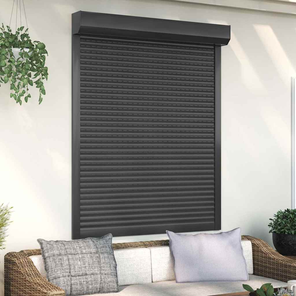vidaXL Oblon rulant, antracit, 120 x 150 cm, aluminiu vidaXL Oblon rulant, antracit, 120 x 150 cm, aluminiu