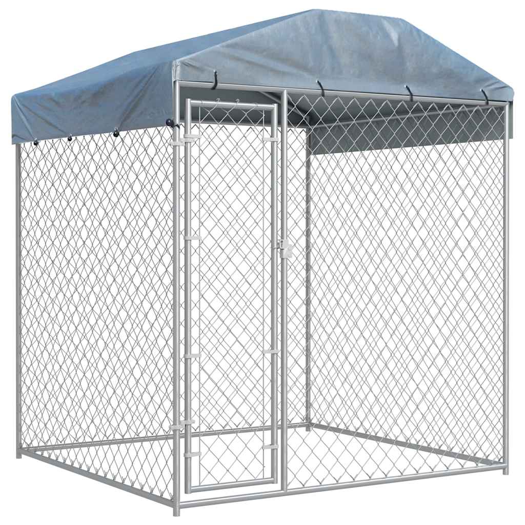 vidaXL Padoc de exterior cu prelată pentru câini, 193x193x225 cm vidaXL Padoc de exterior cu prelată pentru câini, 193x193x225 cm