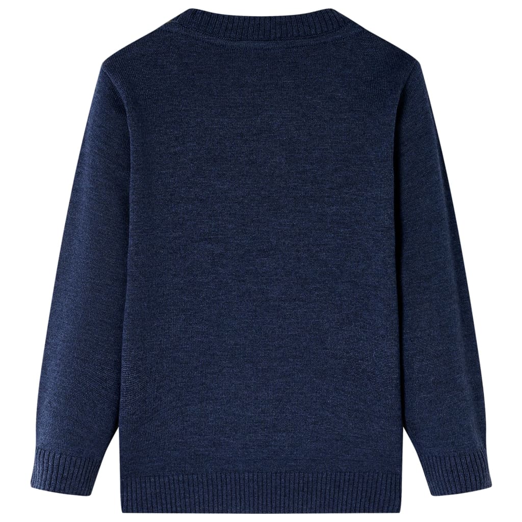 Pulover pentru copii tricotat, bleumarin, 140