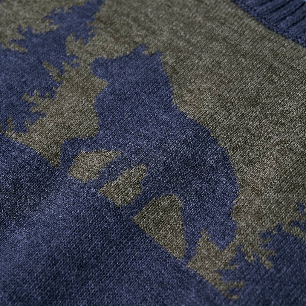 Pulover pentru copii tricotat, bleumarin, 140
