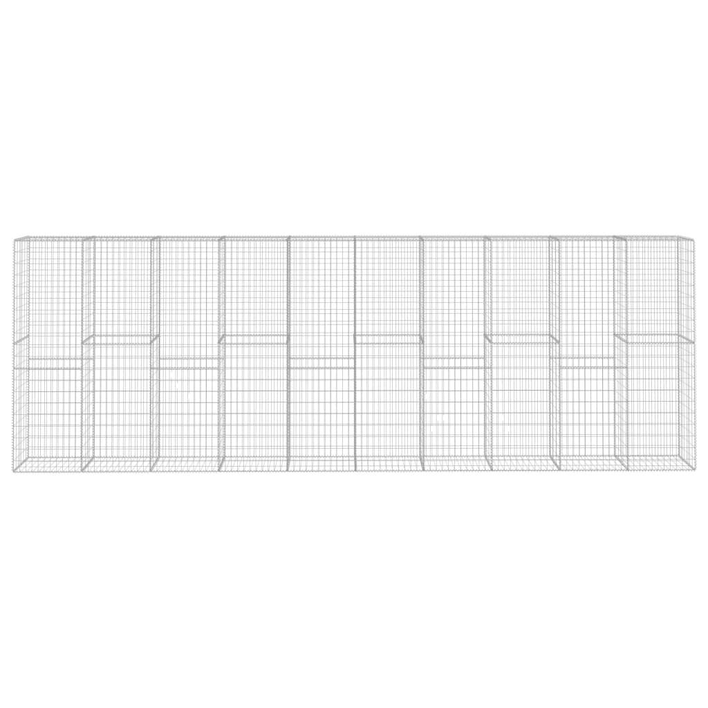 vidaXL Perete gabion cu capac, 600 x 50 x 200 cm, oțel galvanizat vidaXL Perete gabion cu capac, 600 x 50 x 200 cm, oțel galvanizat