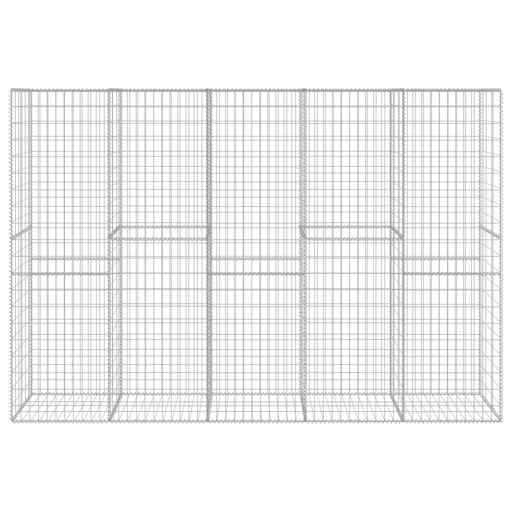vidaXL Perete gabion cu capace, 300 x 50 x 200 cm, oțel galvanizat vidaXL Perete gabion cu capace, 300 x 50 x 200 cm, oțel galvanizat