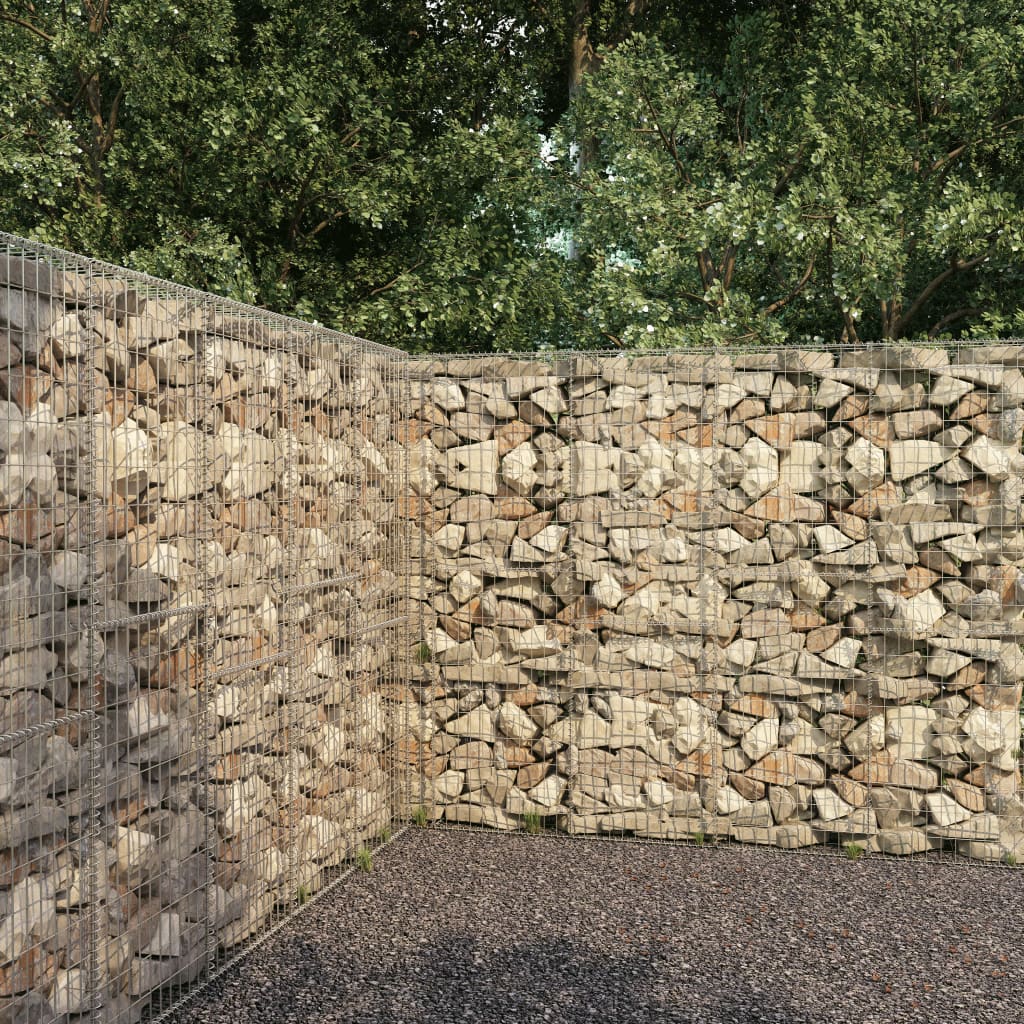 vidaXL Perete gabion cu capace, 300 x 50 x 200 cm, oțel galvanizat vidaXL Perete gabion cu capace, 300 x 50 x 200 cm, oțel galvanizat