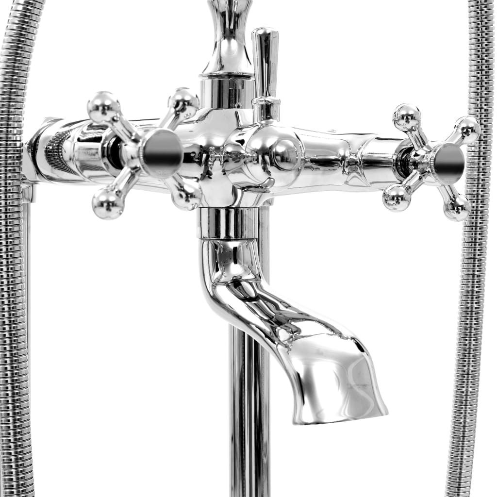 vidaXL Robinet de cadă independent argintiu oțel 99,5 cm inoxidabil vidaXL Robinet de cadă independent argintiu oțel 99,5 cm inoxidabil