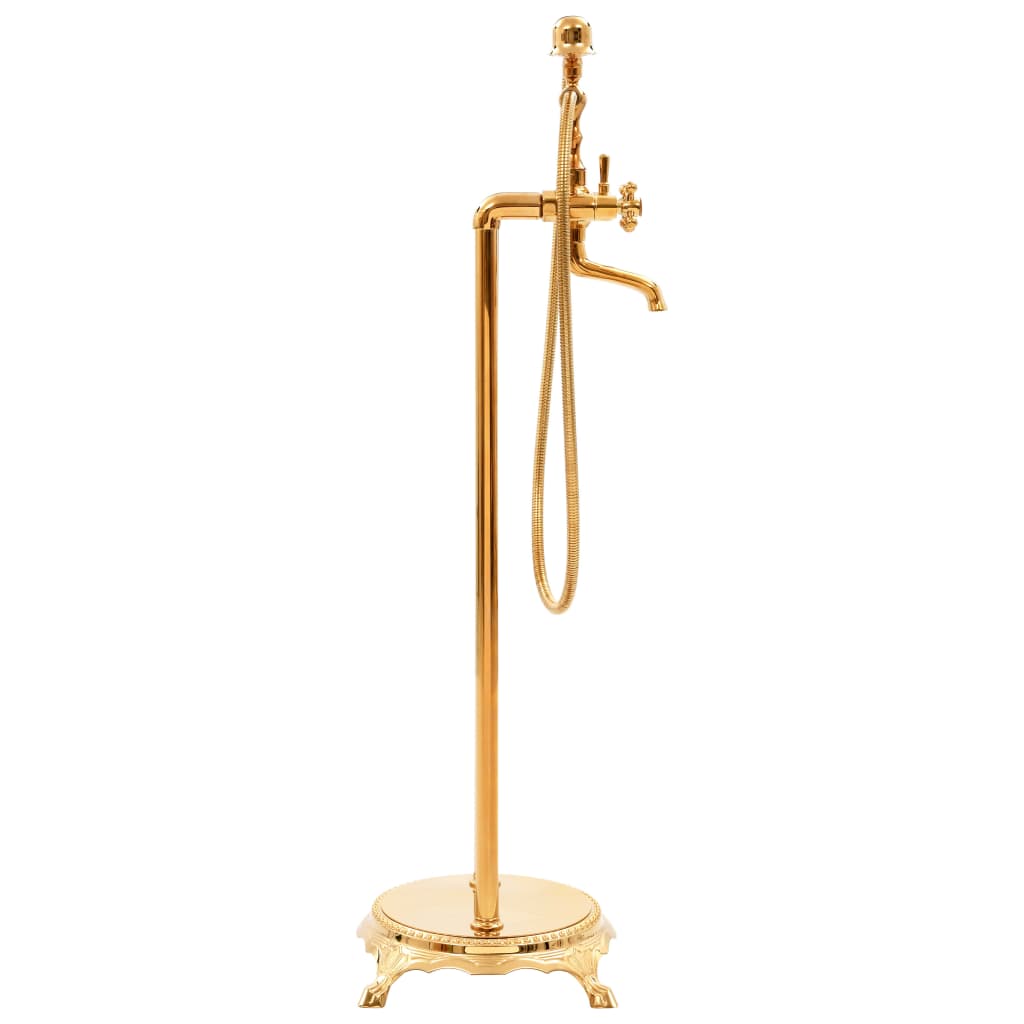 vidaXL Robinet de cadă independent, auriu, 99,5 cm, oțel inoxidabil vidaXL Robinet de cadă independent, auriu, 99,5 cm, oțel inoxidabil