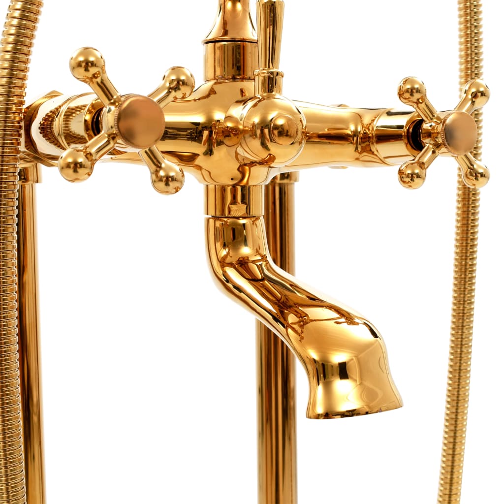 vidaXL Robinet de cadă independent, auriu, 99,5 cm, oțel inoxidabil vidaXL Robinet de cadă independent, auriu, 99,5 cm, oțel inoxidabil
