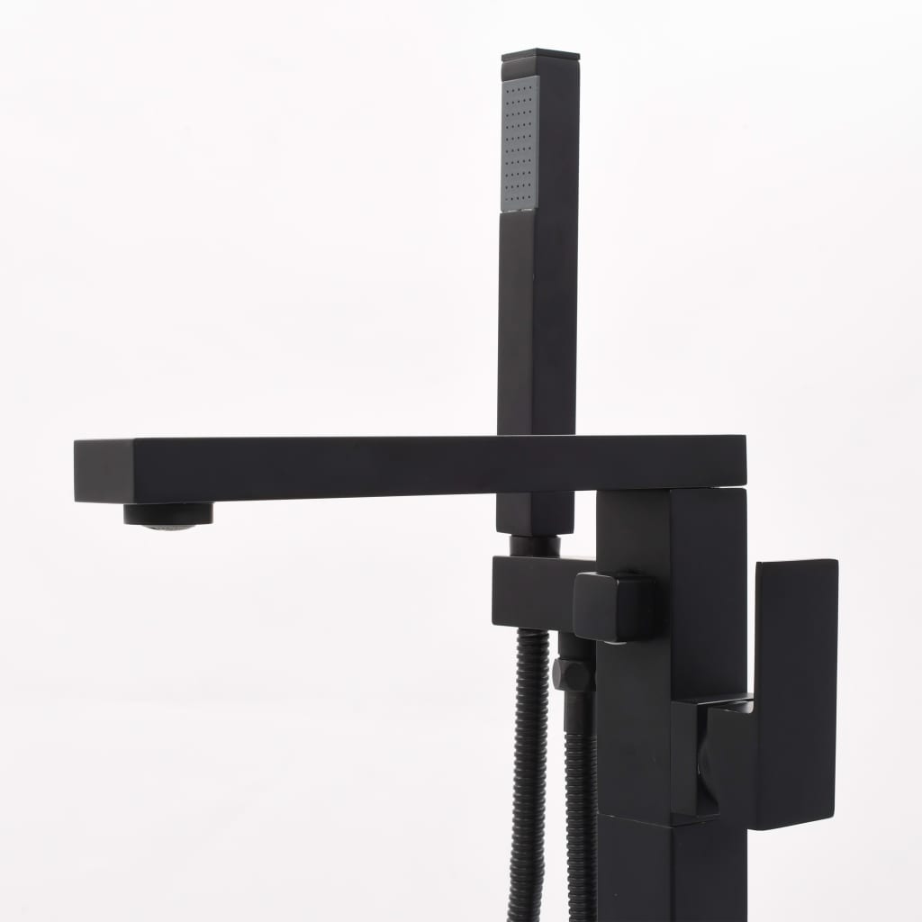 vidaXL Robinet de cadă independent, negru, 90 cm, oțel inoxidabil vidaXL Robinet de cadă independent, negru, 90 cm, oțel inoxidabil