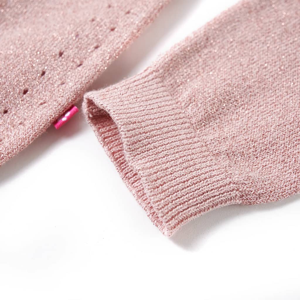 Cardigan pentru copii tricotat, roz deschis, 116
