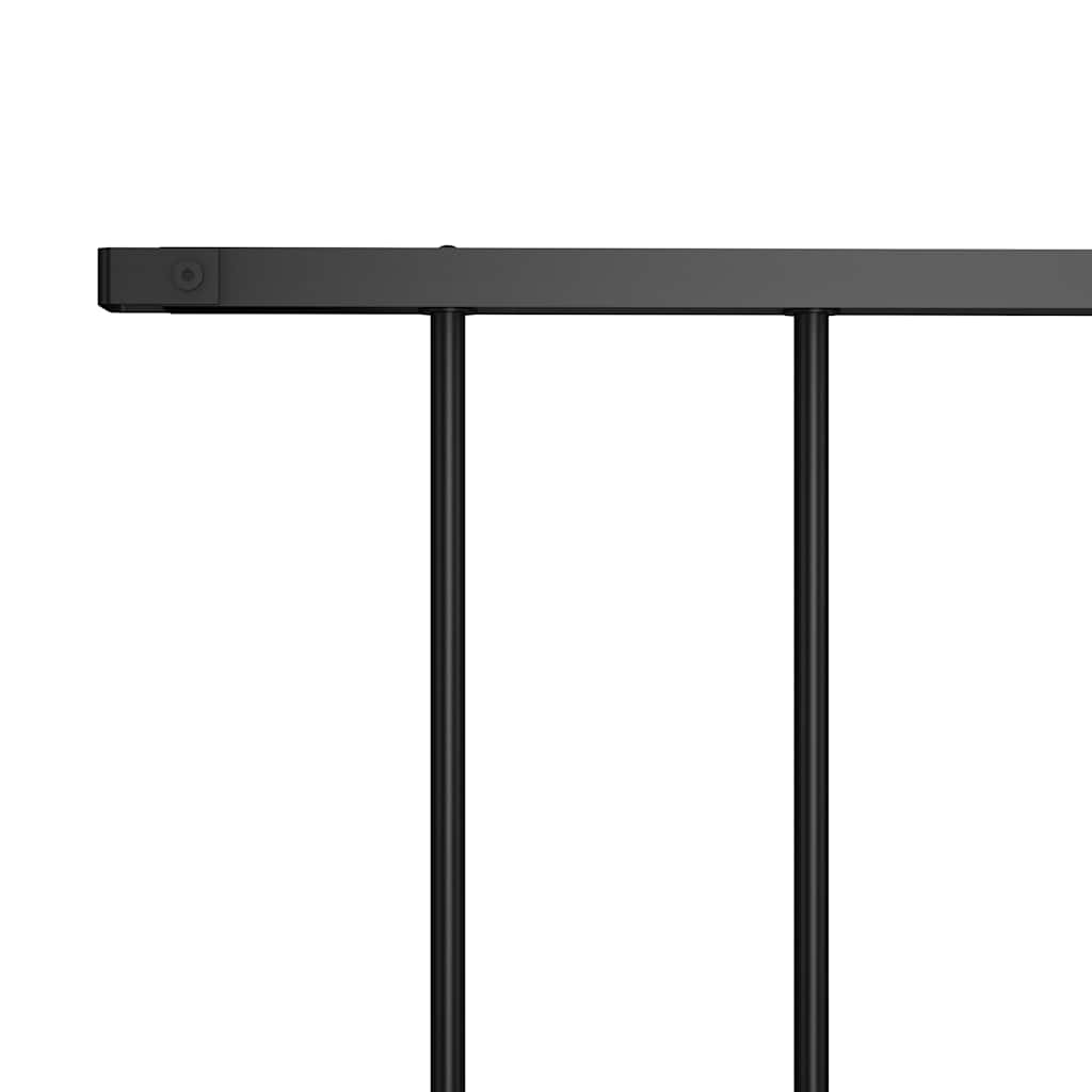 vidaXL Panou de gard din oțel vopsit în câmp electrostatic, 1,63x1 m, negru