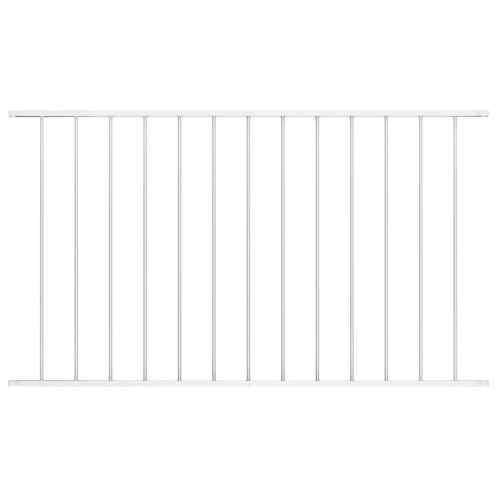 vidaXL Panou de gard din oțel vopsit în câmp electrostatic, 1,63x1 m, alb