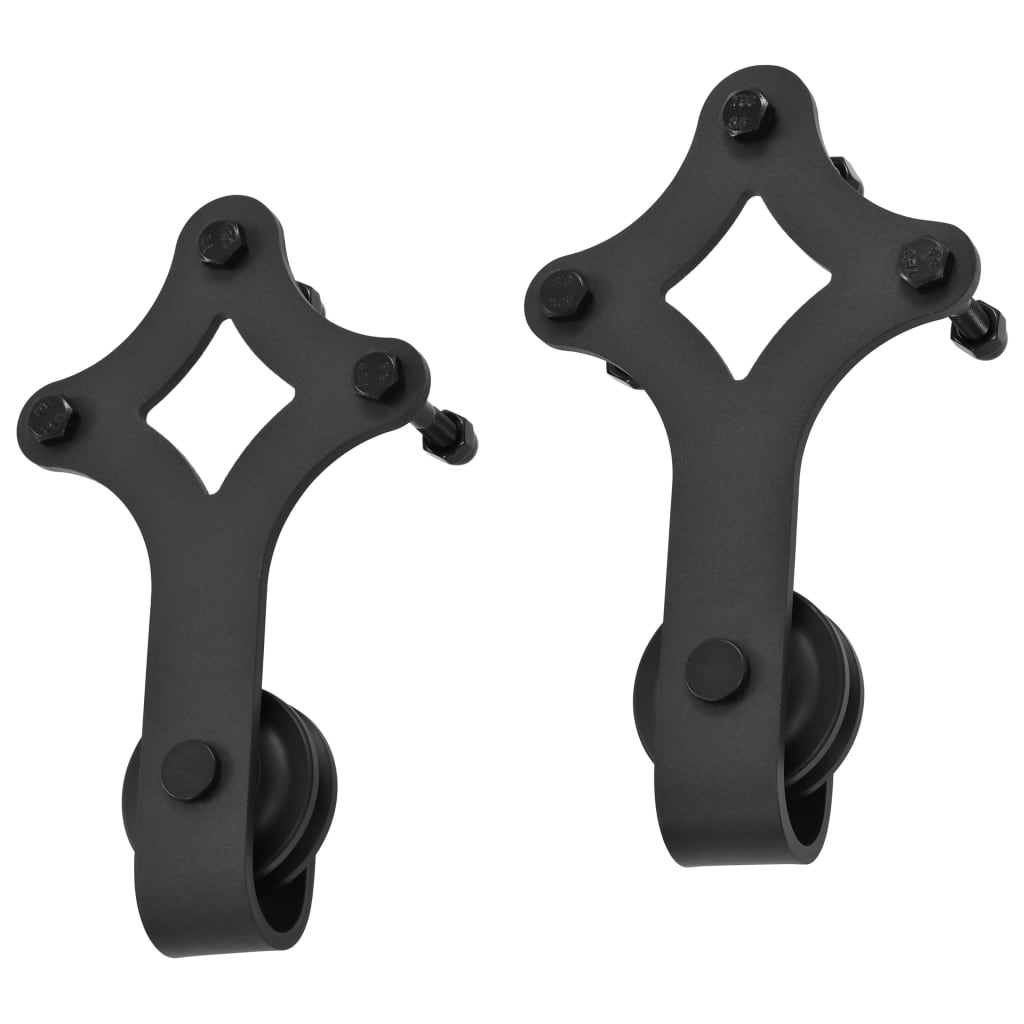 vidaXL Set feronerie pentru uși glisante SKIEN, negru, 183 cm, oțel vidaXL Set feronerie pentru uși glisante SKIEN, negru, 183 cm, oțel