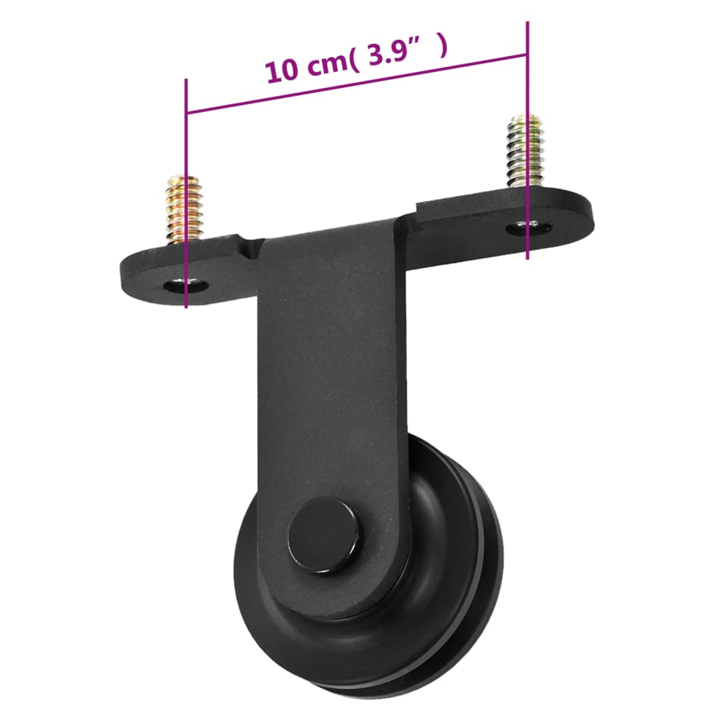 vidaXL Set feronerie pentru uși glisante SKIEN, negru, 183 cm, oțel vidaXL Set feronerie pentru uși glisante SKIEN, negru, 183 cm, oțel
