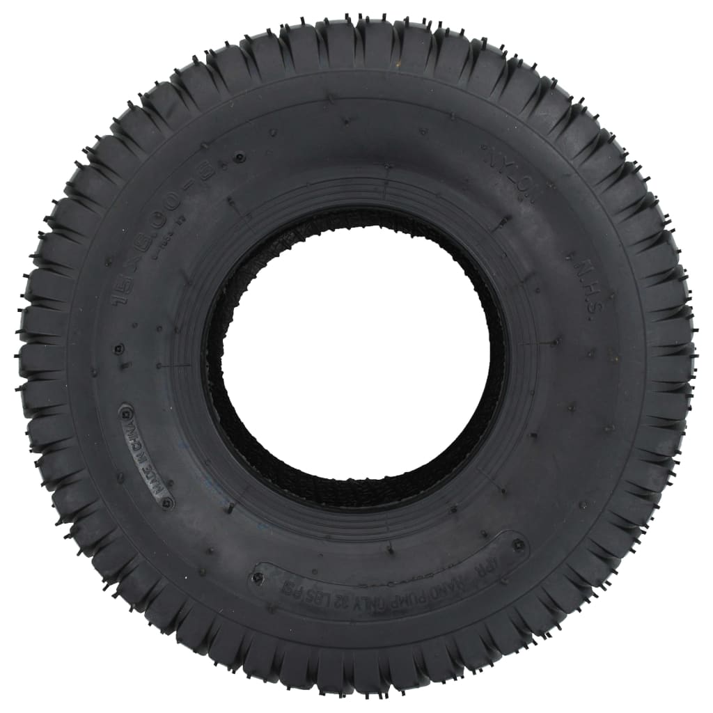 vidaXL Anvelope roabă, 2 buc., 15x6.00-6 4PR, cauciuc vidaXL Anvelope roabă, 2 buc., 15x6.00-6 4PR, cauciuc