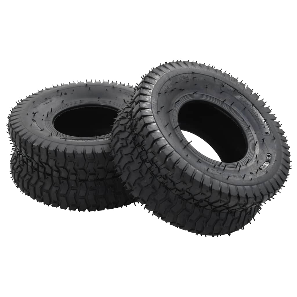 vidaXL Anvelope roabă, 2 buc., 15x6.00-6 4PR, cauciuc vidaXL Anvelope roabă, 2 buc., 15x6.00-6 4PR, cauciuc