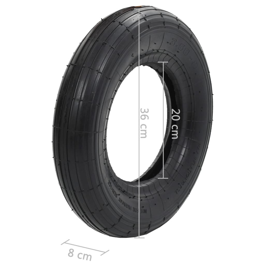 vidaXL Anvelopă roabă, 3.50-8 4PR, cauciuc vidaXL Anvelopă roabă, 3.50-8 4PR, cauciuc