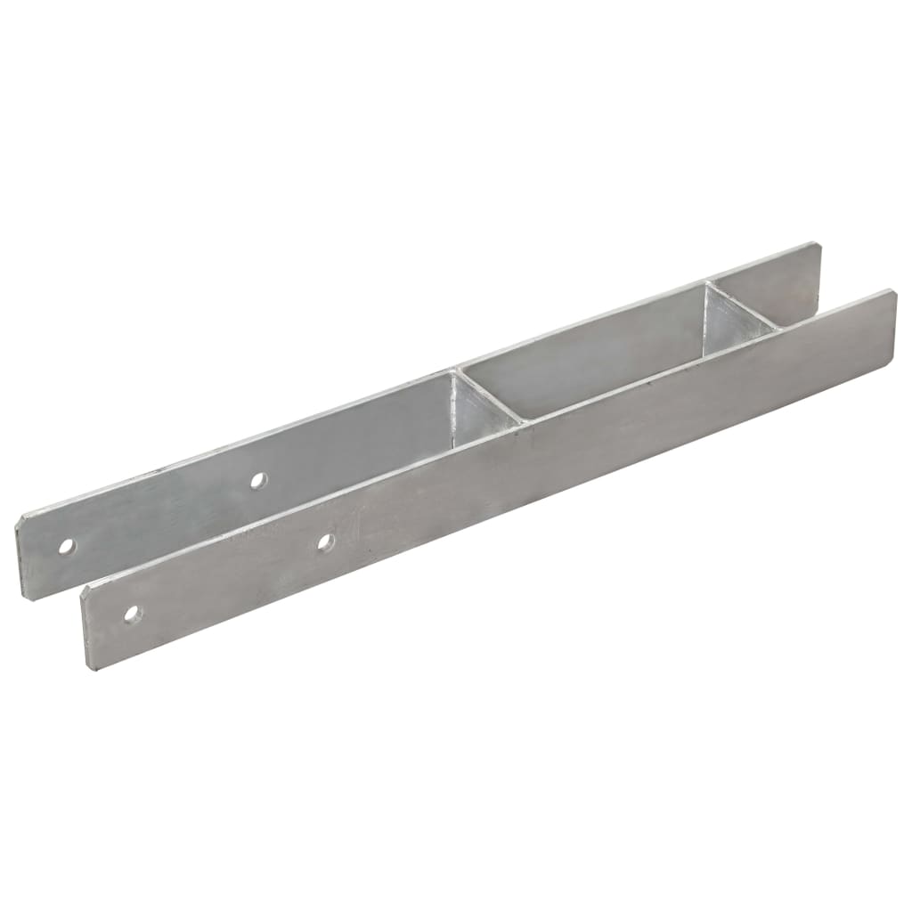 vidaXL Ancore de gard, 2 buc., argintiu, 7x6x60 cm, oțel galvanizat vidaXL Ancore de gard, 2 buc., argintiu, 7x6x60 cm, oțel galvanizat